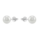 AMOR women's stud earrings, rhodium-plated 925 sterling silver, view 5