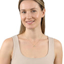 AMOR Halskette Damen, 375 Gold, Zirkonia weiß, am Model