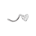 AMOR Piercing (Stecker) Damen, 925 Silber rhodiniert, Motiv Herz, Hauptbild