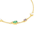 AMOR Armband Damen, 925 Silber vergoldet, Zirkonia lila, Ansicht 3