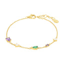 AMOR Armband Damen, 925 Silber vergoldet, Zirkonia lila, Hauptbild