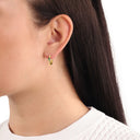 AMOR Ohrring (Creolen) Damen, 925 Silber vergoldet, Ansicht 2