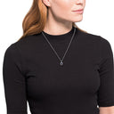 AMOR Halskette Damen, 925 Silber rhodiniert, Zirkonia weiß, Ansicht 2