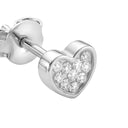 AMOR women's stud earrings, rhodium-plated 925 sterling silver, view 4