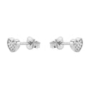 AMOR women's stud earrings, rhodium-plated 925 sterling silver, view 5