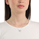 AMOR Halskette Damen, 925 Silber silber / rosévergoldet (bicolor), Motiv Libelle, Zirkonia weiß, Ansicht 2