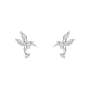 AMOR Ohrring (Ohrstecker) Damen, 925 Silber rhodiniert, Motiv Kolibri, Ansicht 4