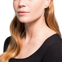 AMOR Ohrring (Ohrstecker) Damen, 925 Silber vergoldet, Motiv Rose, Ansicht 3