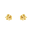 AMOR Ohrring (Ohrstecker) Damen, 925 Silber vergoldet, Motiv Rose, Ansicht 4