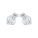 AMOR Ohrring (Ohrstecker) Damen, 925 Silber rhodiniert, Motiv Rose, Ansicht 4