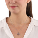 AMOR Halskette Damen, 925 Silber rhodiniert, Motiv Rose, Ansicht 2