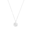 AMOR Halskette Damen, 925 Silber rhodiniert, Motiv Rose, Hauptbild