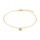 AMOR Fußkette Damen, 925 Silber vergoldet, Motiv Rose, Hauptbild