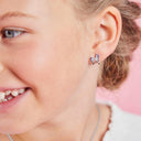 PRINZESSIN LILLIFEE Ohrring (Ohrstecker) Kids - Girls, 925 Silber rhodiniert, am Model