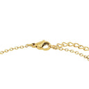 AMOR Fußkette Damen, Edelstahl IP gold, Zirkonia grün, Verschluss