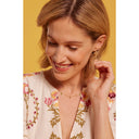AMOR women's hoop earrings, stainless steel with gold IP plating, view 3