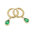 AMOR women's hoop earrings, stainless steel with gold IP plating, view 4