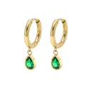 AMOR women's hoop earrings, stainless steel with gold IP plating, view 6
