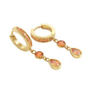 AMOR women's hoop earrings, stainless steel with gold IP plating, view 4