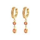 AMOR women's hoop earrings, stainless steel with gold IP plating, view 6