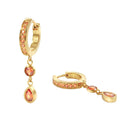 AMOR women's hoop earrings, stainless steel with gold IP plating, main image