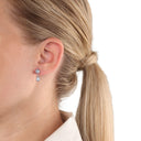 AMOR Ohrring (Ohrstecker) Damen, Edelstahl, Zirkonia weiß, Ansicht 2
