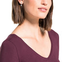 AMOR Ohrring (Ohrstecker) Damen, Edelstahl, Zirkonia weiß, Ansicht 3