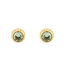 AMOR Ohrring (Ohrstecker) Damen, Edelstahl IP gold, Zirkonia hellgrün, Ansicht 3