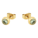 AMOR Ohrring (Ohrstecker) Damen, Edelstahl IP gold, Zirkonia hellgrün, Ansicht 4