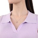 AMOR Halskette Damen, 925 Silber silber / rosévergoldet (bicolor), Motiv Herz, Zirkonia weiß, Ansicht 2