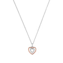 AMOR Halskette Damen, 925 Silber silber / rosévergoldet (bicolor), Motiv Herz, Zirkonia weiß, Hauptbild