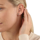 AMOR women's stud earrings, gold-plated 925 sterling silver, view 2