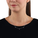 AMOR Halskette Damen, 925 Silber rhodiniert, Zirkonia weiß, Ansicht 2