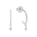 AMOR Ohrring (Creolen) Damen, 925 Silber rhodiniert, Zirkonia weiß, Hauptbild