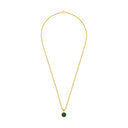 AMOR Halskette Damen, 925 Silber 14ct vergoldet, Malachit grün, Ansicht 3