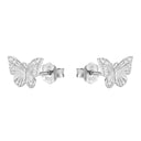 AMOR women's stud earrings, rhodium-plated 925 sterling silver, view 5