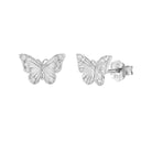 AMOR women's stud earrings, rhodium-plated 925 sterling silver, main image