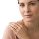 AMOR Ring Women, 925 Silber vergoldet, Gold, am Model