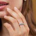 AMOR Ring Damen, 925 Silber rhodiniert, am Model