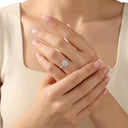 AMOR women's ring, rhodium-plated 925 sterling silver, view 2