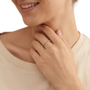 AMOR women's ring, two-tone 925 sterling silver (silver and gold-plated), view 2