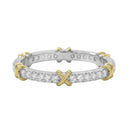 AMOR women's ring, two-tone 925 sterling silver (silver and gold-plated), view 3