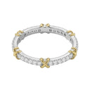 AMOR women's ring, two-tone 925 sterling silver (silver and gold-plated), view 4
