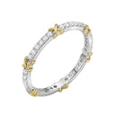AMOR women's ring, two-tone 925 sterling silver (silver and gold-plated), main image