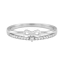 AMOR women's ring, rhodium-plated 925 sterling silver, view 3