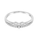 AMOR women's ring, rhodium-plated 925 sterling silver, view 4