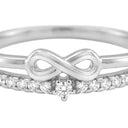 AMOR women's ring, rhodium-plated 925 sterling silver, view 5