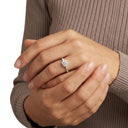 AMOR women's ring, rhodium-plated 925 sterling silver, view 2
