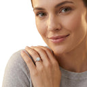 AMOR Ring Women, 925 Silber rhodiniert, am Model