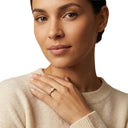 AMOR women's ring, gold-plated 925 sterling silver, worn by model